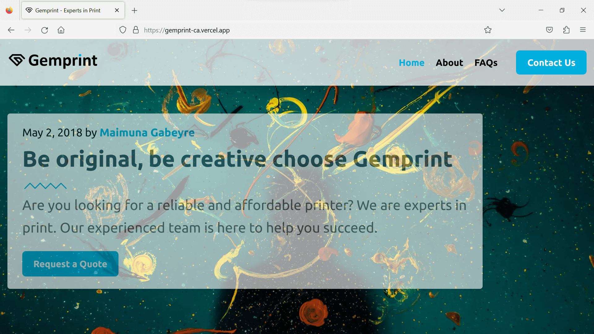 Gemprint Homepage